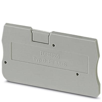 Phoenix Contact Terminal Block End Cover; D-PT 1.5/S; 2.2mm Width; Gray